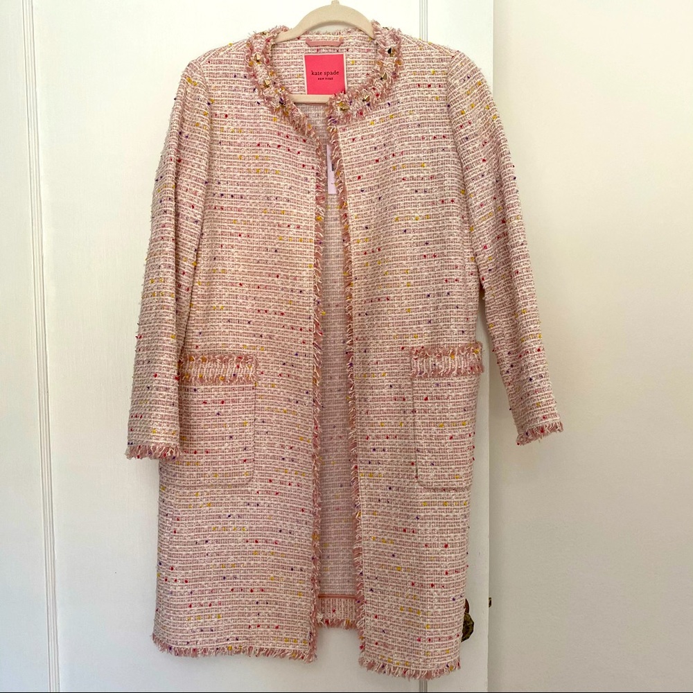 Kate Spade Tweed Coat Pink/Strawberry Mochi size 4